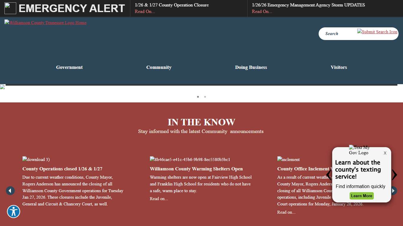 Williamson County, TN - Official Site Official Website